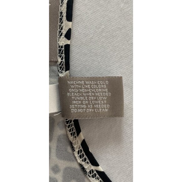 Chicos Sleeveless Tank Top Geometric Print Nylon/Spandex Black & White Size 1 - Picture 6 of 6